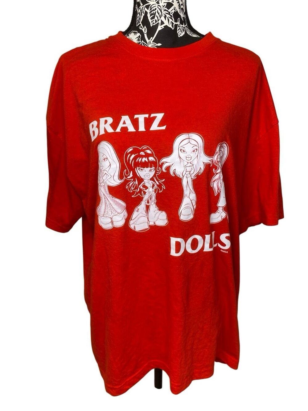 Flawed Bratz Dolls Graphic T Shirt Y2K Oversized Short Sleeve Tee Doll Lounge